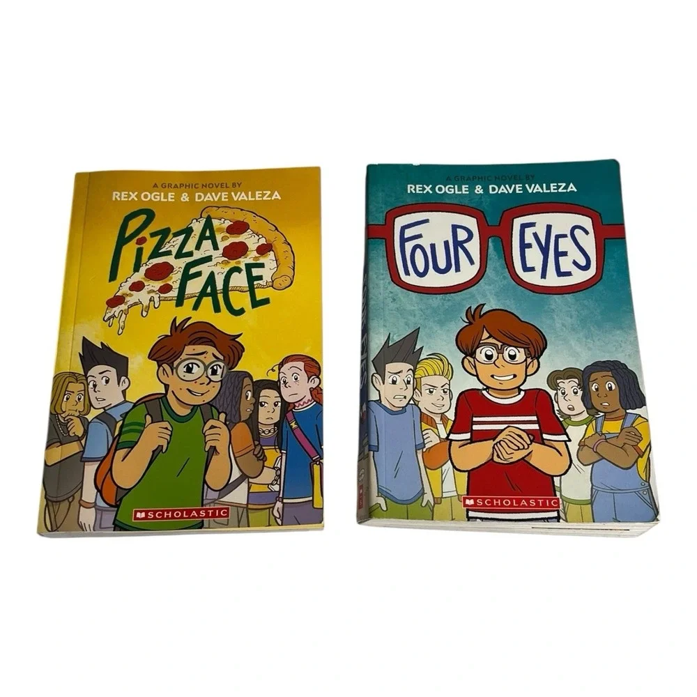 Four Eyes  & Pizza Face A Graphic Novel paperback Fiction Rex Ogle Book Set